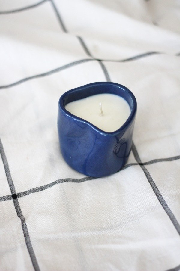 Producto - Vela de soja Magnolias Azul cobalto