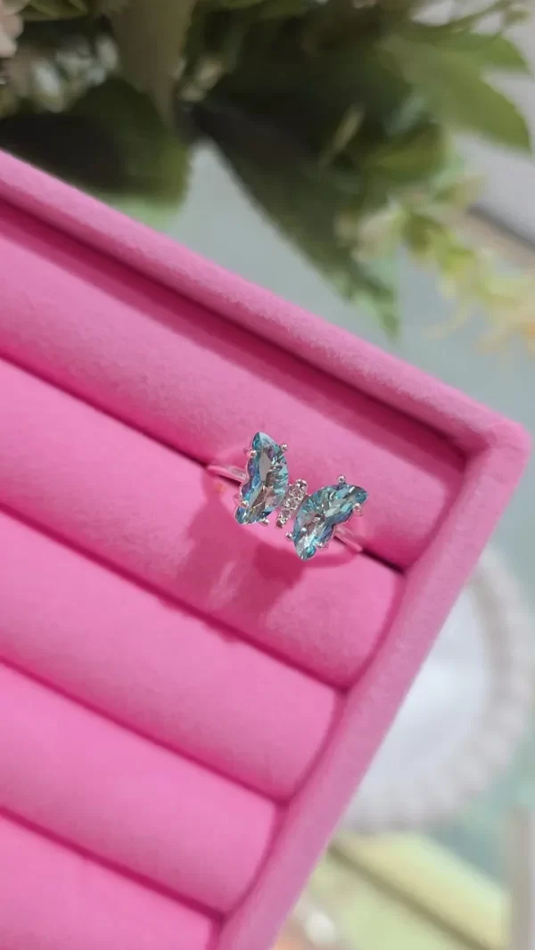 Producto - Anillo mariposa celeste  AB