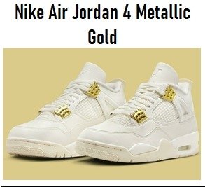 Producto - Nike Air Jordan 4 Metallic Gold