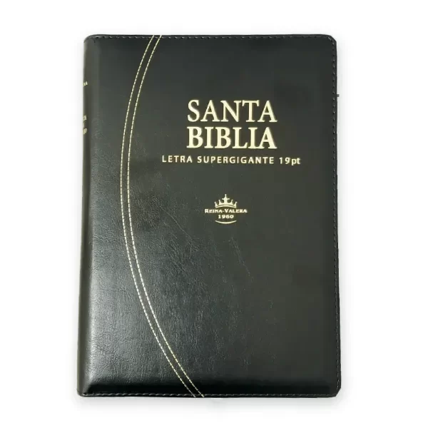Producto - BIBLIA REINA VALERA 1960 LETRA GIGANTE 19 CIERRE TAPA NEGRA
