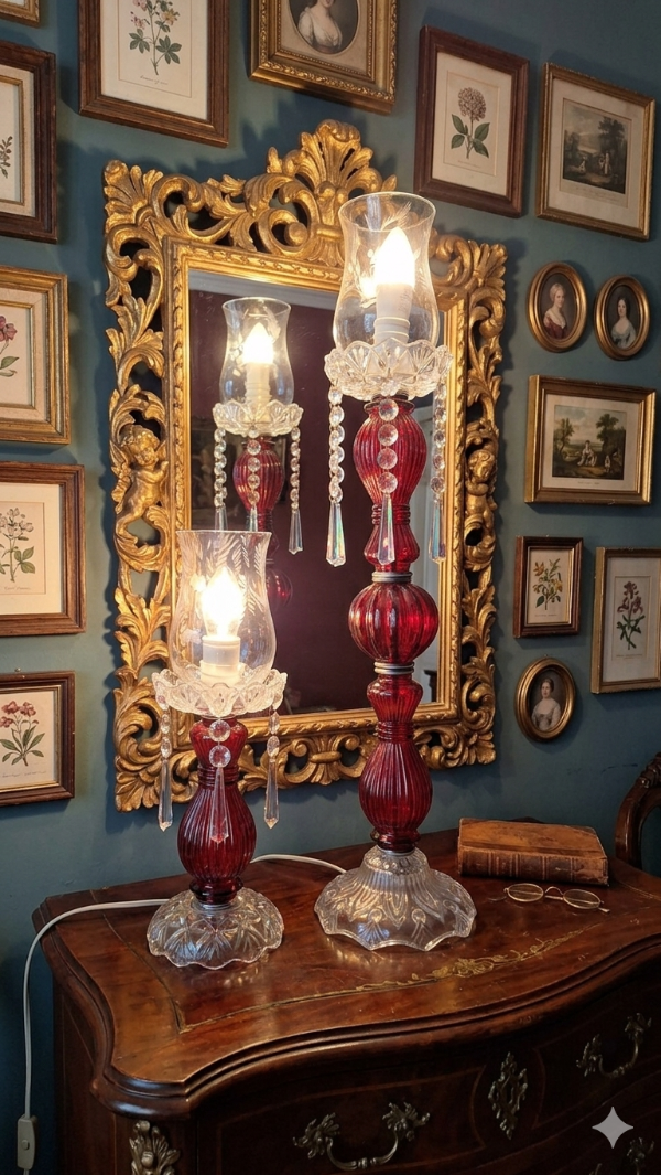 Producto - Lámpara de mesa con caireles 65cm