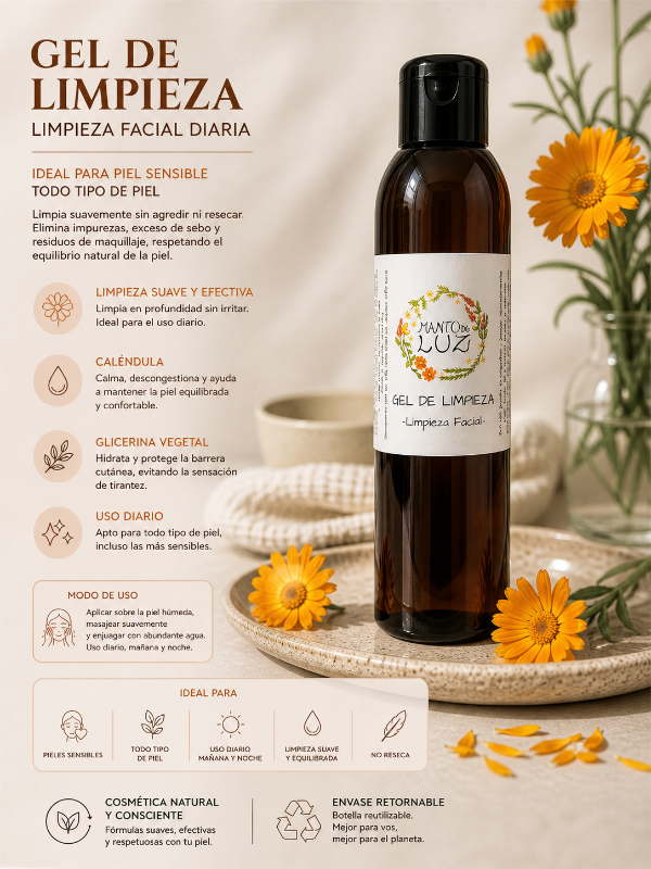 Producto - GEL DE LIMPIEZA SUAVIDAD - 120cc- todo tipo de piel - piel sensible-