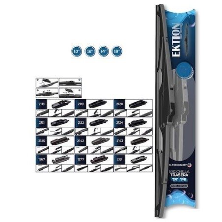 Producto - ESCOBILLA TRASERA 10 PULGADAS FIT UNIVERSAL TR10PR EKTION