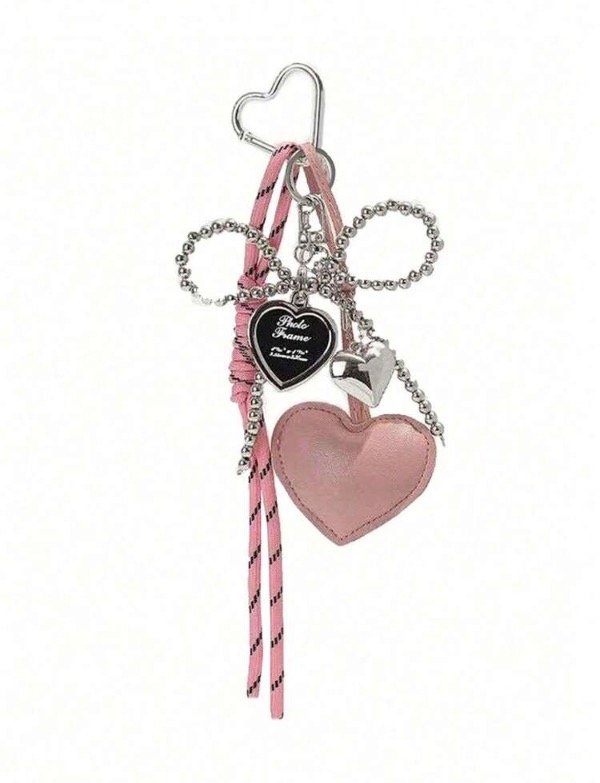 Producto - Llavero corazón rosa - 0