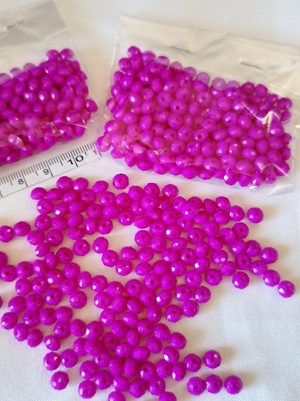 Producto - Donas fasetadas violeta 6 mm - 3