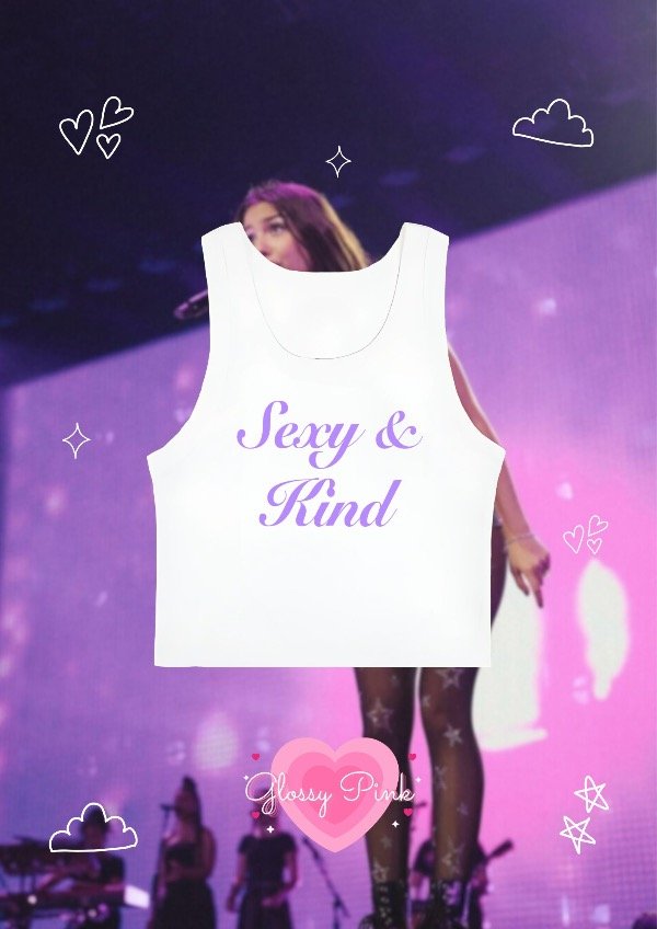 Tank top sexy and kind vinilo textil