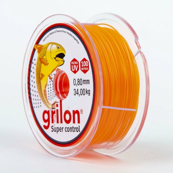 Producto - Tanza Nylon Grilon Super Control Naranja 0.50 al 1.00mm Rollo x 100 Metros - 0
