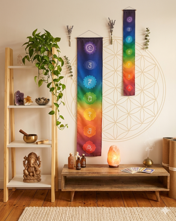 Producto - Banderín 7 Chakras (Fondo colores).