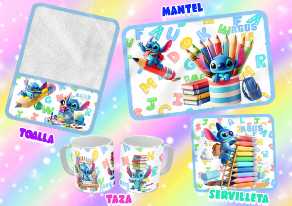 Producto - SET DE 4 ELEMENTOS STITCH ESCOLAR II