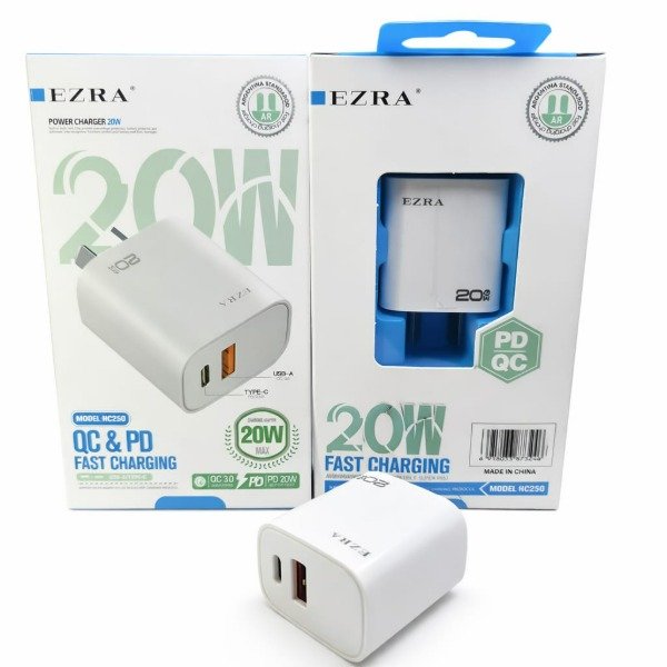 Producto - Cargador Adaptador EZRA de 20W 1 Salida USB - 1TPC (HC250)
