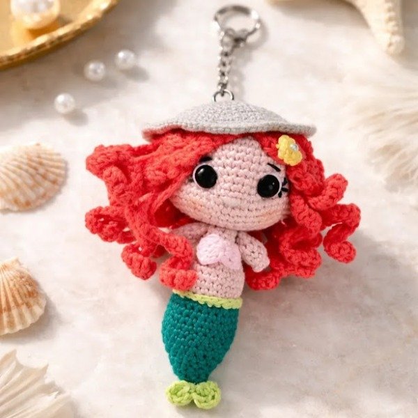 Producto - Llavero crochet La Sirenita