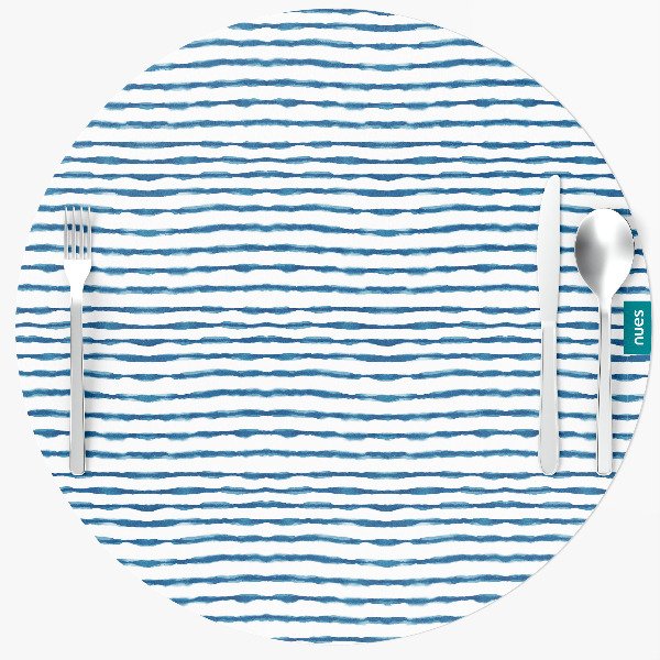 Producto - Set x 4 individuales redondos Blue lines