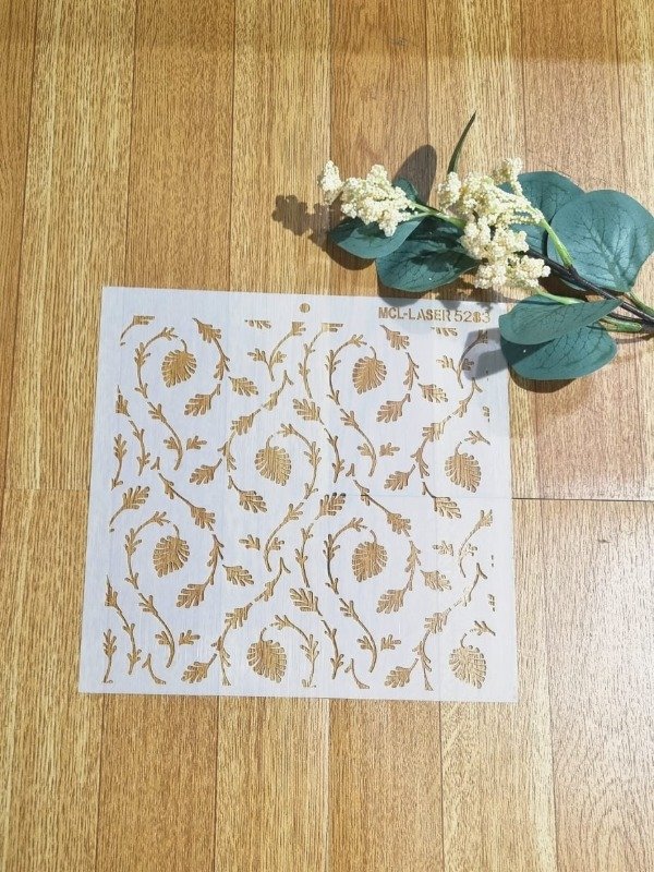 Producto - St 5283 de 20x20 cm Stencil Fondo Hojas