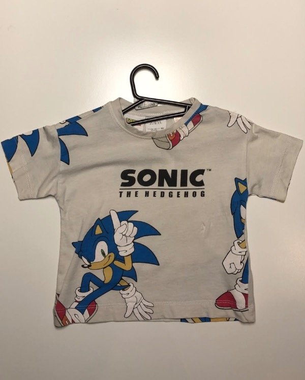 Producto - Remera Manga Corta Sonic Zara 9 Meses - 1