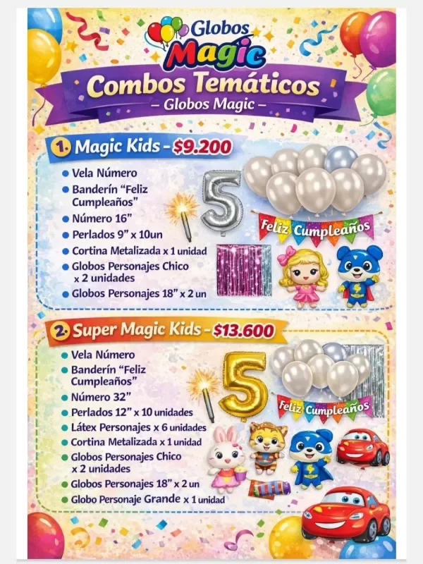Producto - Combo Tematico Magic Kids