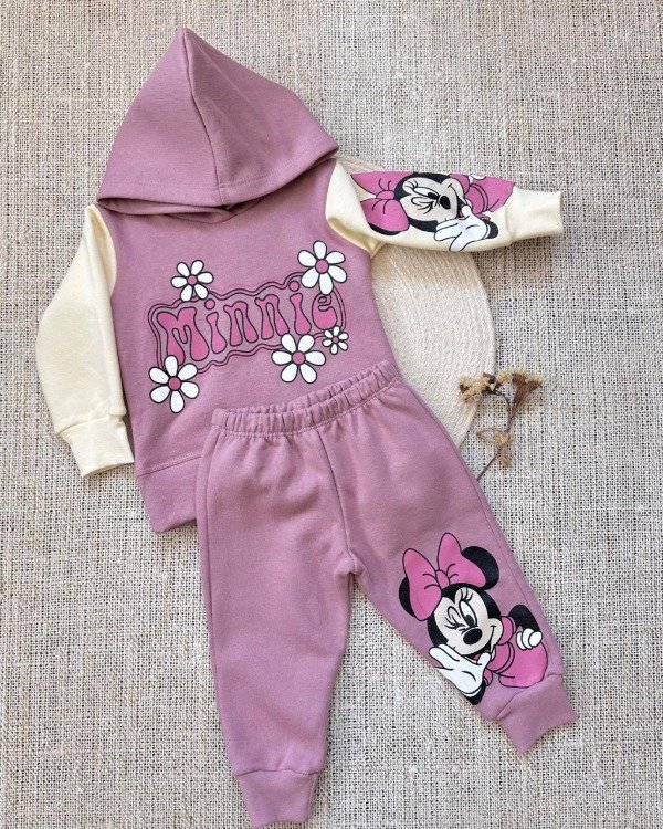 Producto - CONJUNTO FRISADO MINNIE ROSA VIEJO FLOR