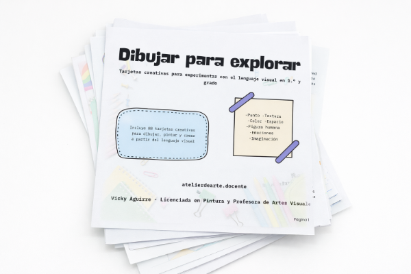 Producto - KIT COMPLETO CONSIGNAS CREATIVAS: Dibujar para Explorar + Dibujar para imaginar.