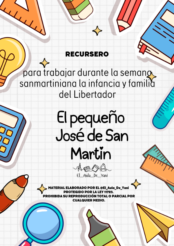 Producto - "El pequeño José de San Martín" recursero lúdico.