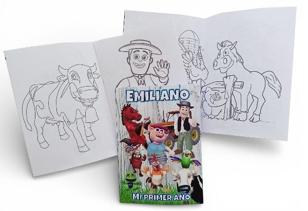 Producto - 15 Libritos colorear grandes 20x14cm personalizados