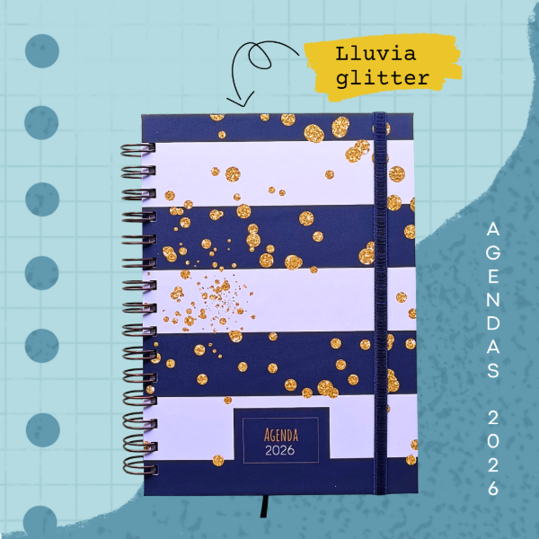 Producto - Agenda 2026 - Lluvia Glitter