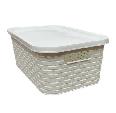 Producto - CAJA ORGANIZADORA BOSCO CON TAPA 15 LTS. MILANO BLANCO