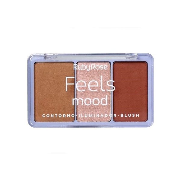 Producto - Paleta de contorno, iluminador y rubor Feels Mood Ruby Rose, tono T30