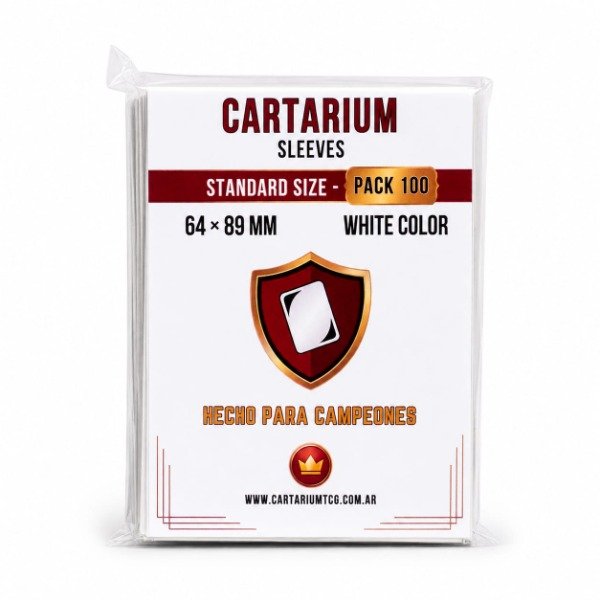 Producto - Sleeves Cartarium Standard 64x89 mm Blancas Commander Pack x100 - 0