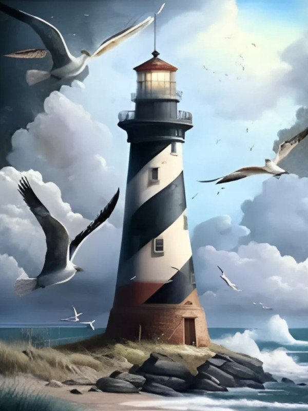 Producto - Kit De Pintura Con Diamantes Diamond Painting 30x40cm - Faro