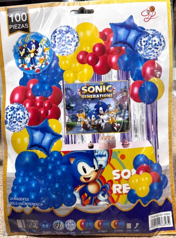 Producto - Kit de Globos Sonic 100pcs