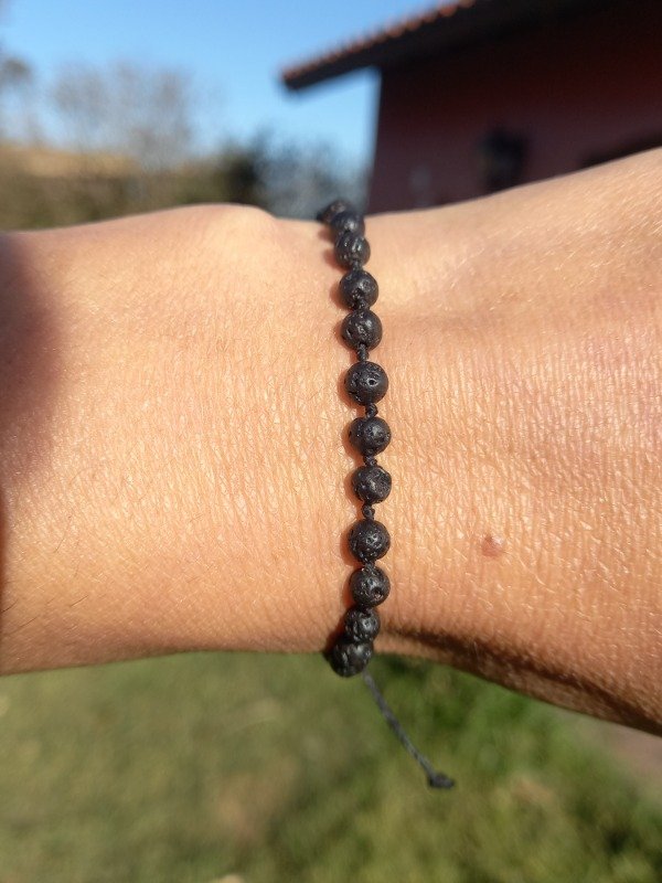 Producto - Pulsera de piedra volcanica ajustable - 0