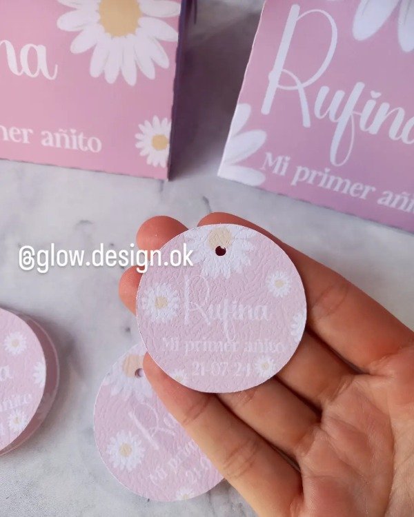 Producto - Tags texturado margaritas