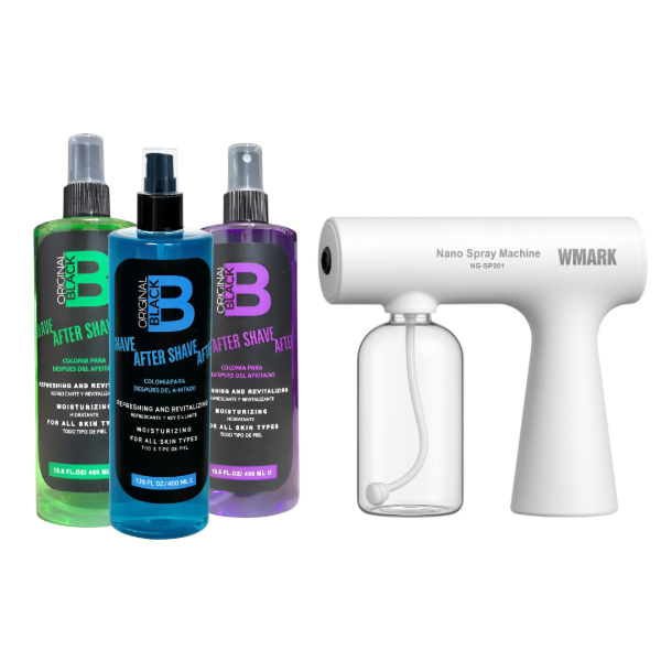 Producto - WMARK NANO SPRAY BLANCO + AFTER SHAVE ORIGINAL BLACK X3 400ML