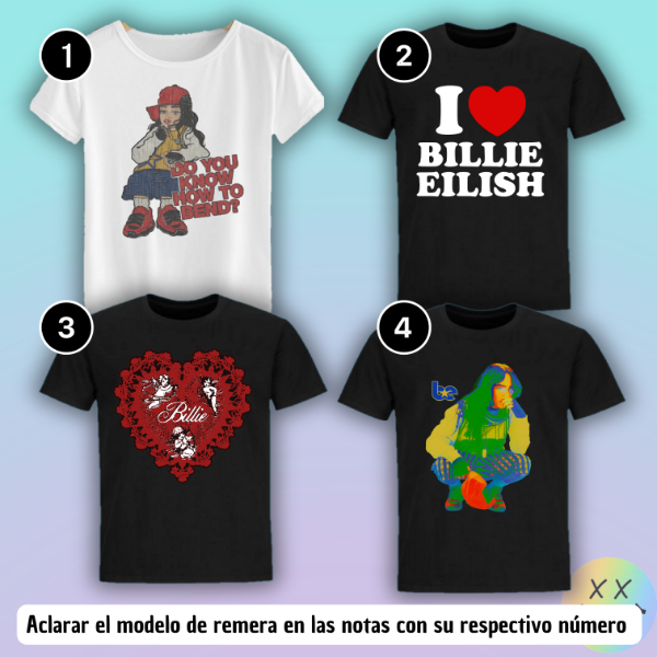 Producto - Remeras Billie Eilish #2 (varios modelos)
