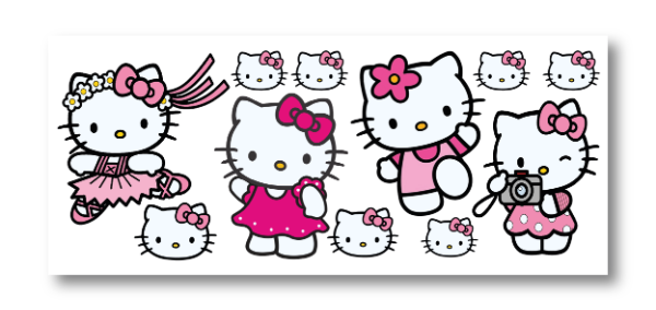 Producto - DTF UV 20x8cm - KITTY ROSA