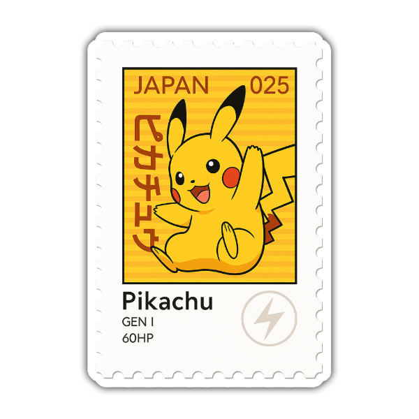 Producto - Sticker Generales Diseño 485 Pikachu