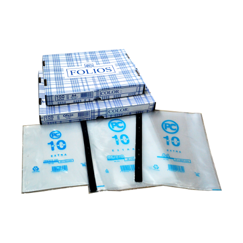 Producto - Folio polietileno PC  A4 extra 100 mc