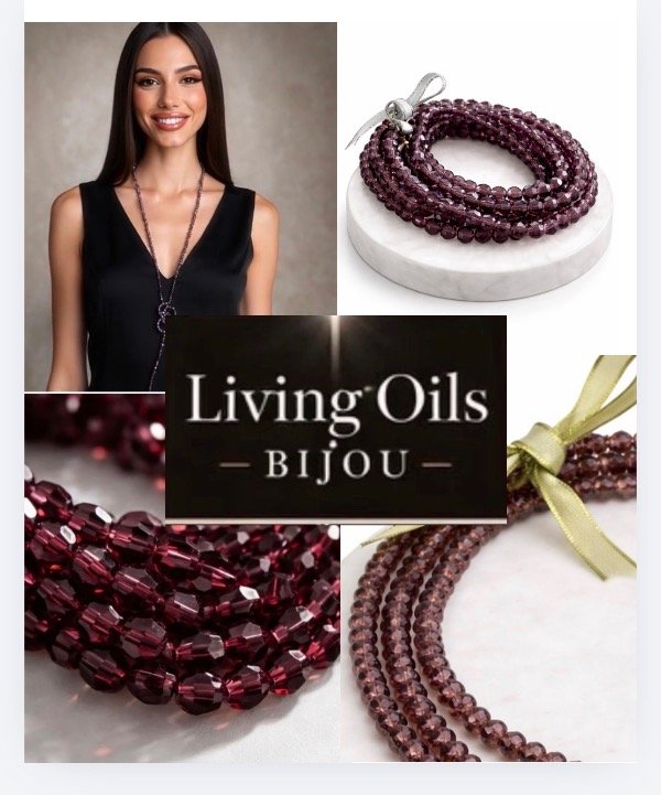 Producto - Collar estilo Sautoir Piedra fantasía Guinda