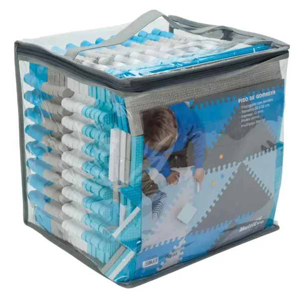 Producto - PISO DE GOMA - 72 PIEZAS - AQUA