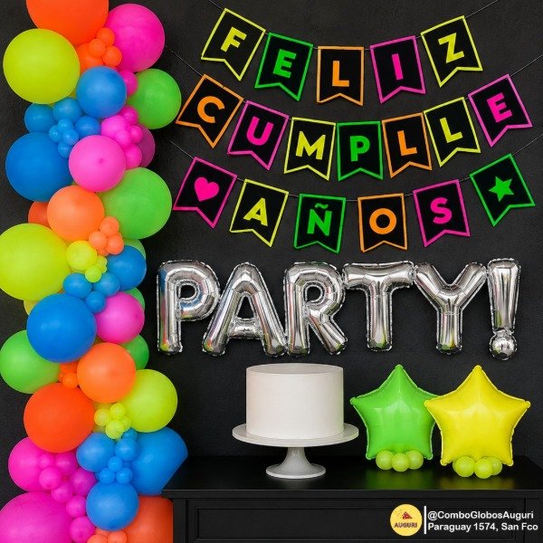 Producto - COMBO GLOBOS NEÓN FLUOR - 01869