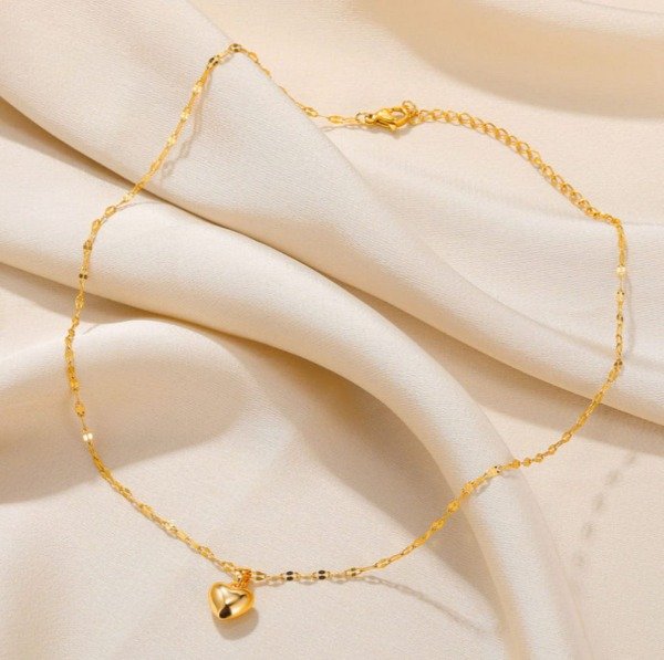 Producto - COLLAR HEART. ACERO DORADO