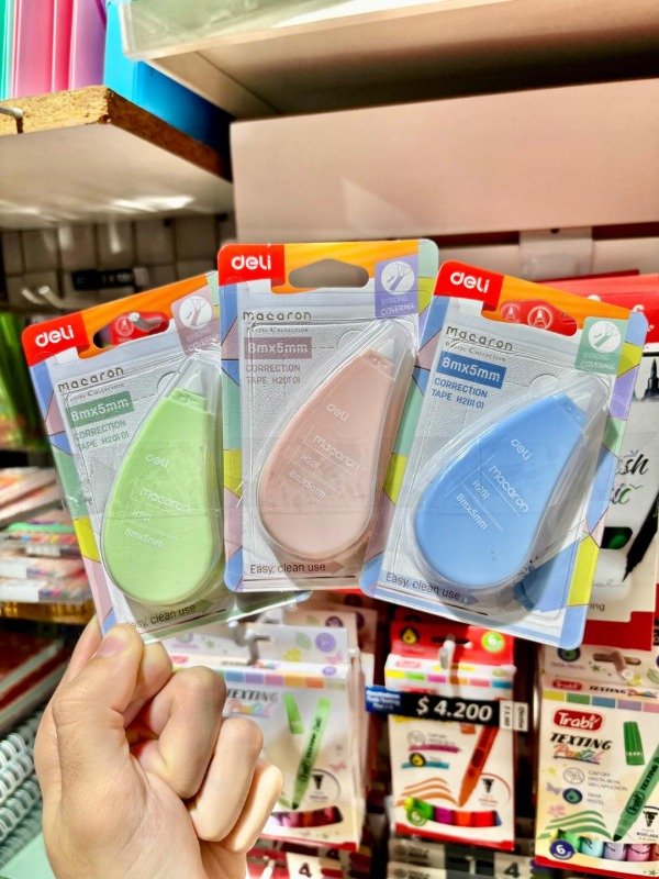 Producto - Corrector en cinta x 8 mts - colores surtidos Deli