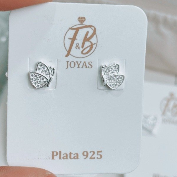 Producto - Aros Pasantes Mariposas Lea Plata 925