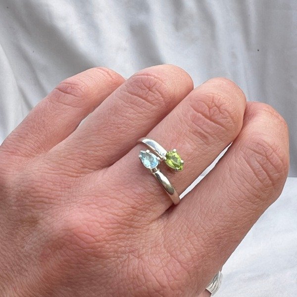 Producto - ANILLO PERIDOTO Y TOPACIO - 1