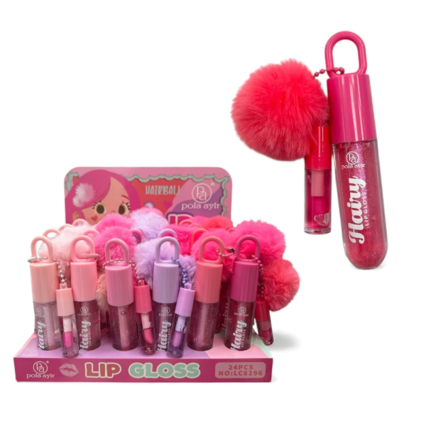 Producto - Gloss mágico con mini, llavero y pompon Pola Ayrl