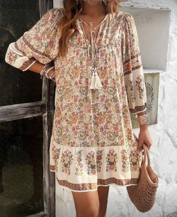 Producto - Vestido de tela floreada