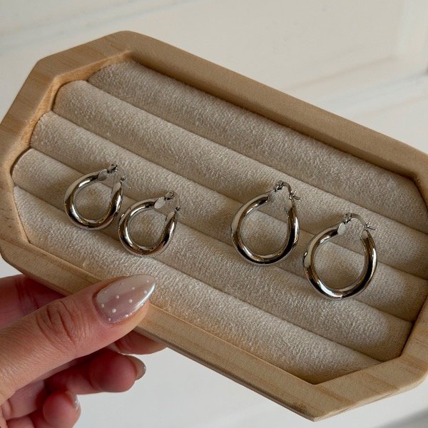 Producto - Aros vibes plateados - 0