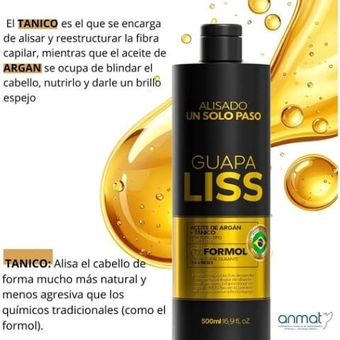 Producto - Alisado Profesional sin Formol, Espejo Argan Guapa liss Nutre 500ml - 2