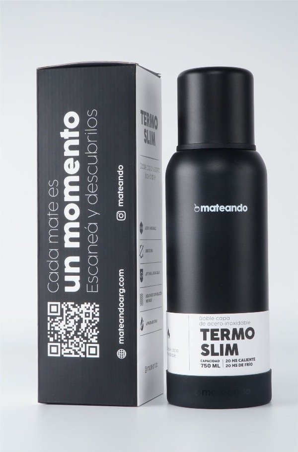 Producto - TERMO MATEANDO SLIM 750 ML. - NEGRO