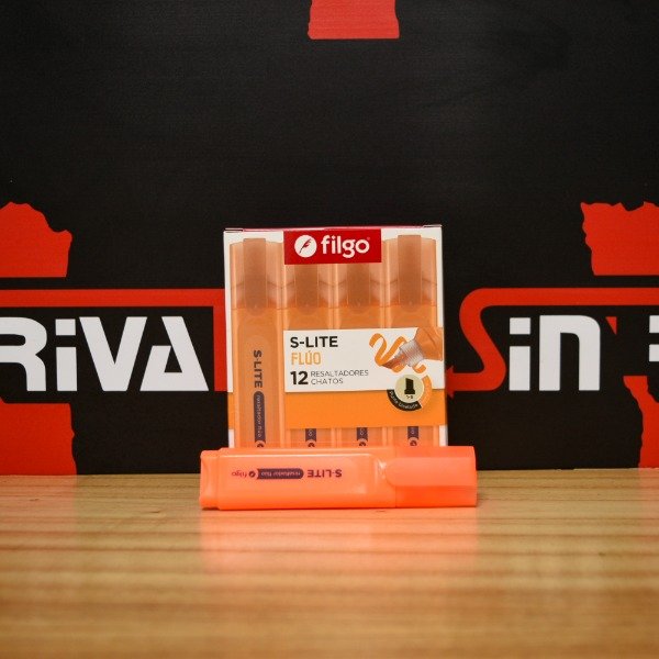 Producto - RESALTADOR CHATO S-LITE NARANJA FLUO TX500-C12-206