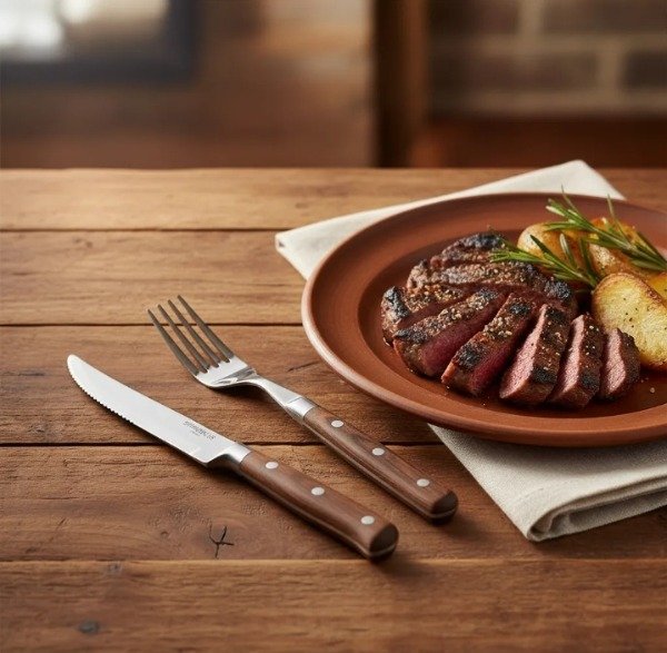 Producto - Tenedor + Cuchillo para asado